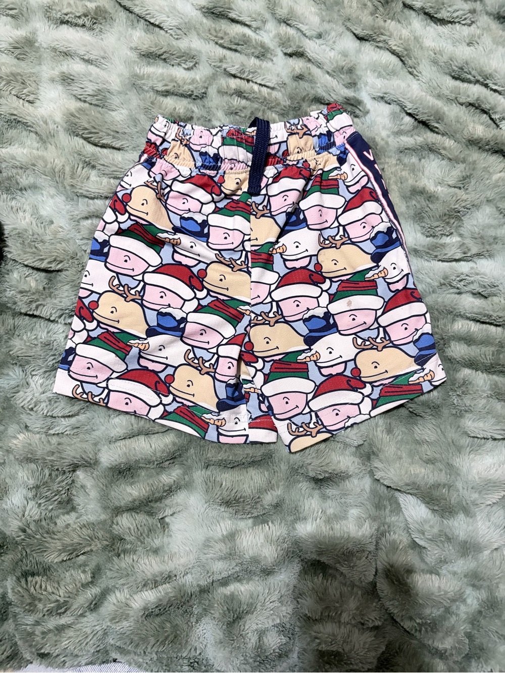 Kids Holiday Character Print Shorts - Multicolor